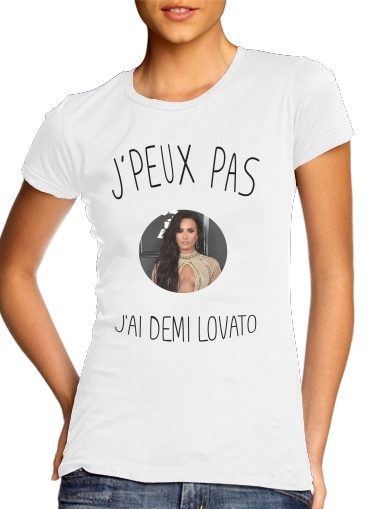 T-Shirt Manche courte cold rond femme Je peux pas jai Demi Lovato
