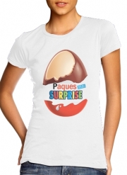 T-Shirt Manche courte cold rond femme Joyeuses Paques Inspired by Kinder Surprise