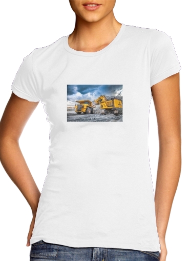 T-Shirt Manche courte cold rond femme komatsu construction
