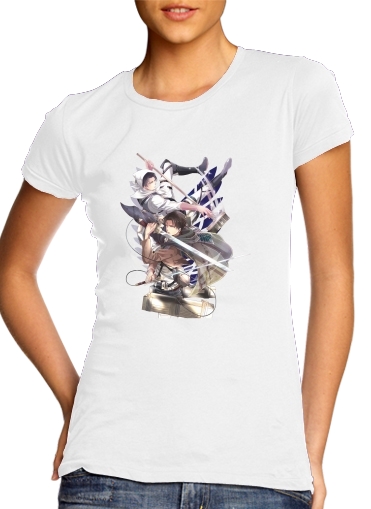 T-Shirt Manche courte cold rond femme Livai Attack on Titan