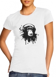 T-Shirt Manche courte cold rond femme Monkey Business - White