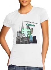 T-Shirt Manche courte cold rond femme New York City II [green]