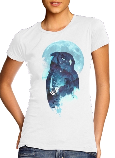 T-Shirt Manche courte cold rond femme Oiseau de Nuit