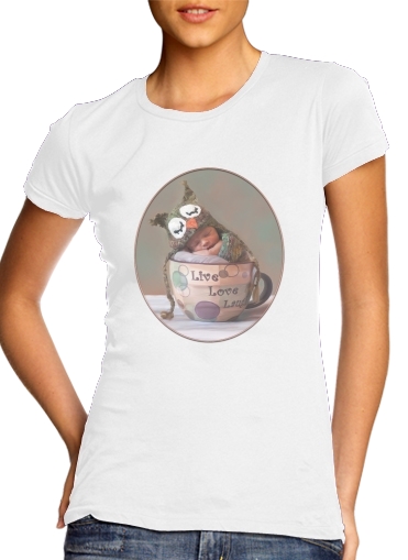 T-Shirt Manche courte cold rond femme Bébé dans une tasse de thé