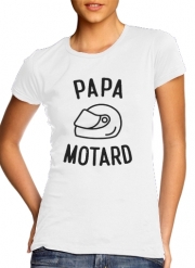 T-Shirt Manche courte cold rond femme Papa Motard Moto Passion