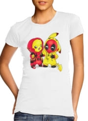 T-Shirt Manche courte cold rond femme Pikachu x Deadpool