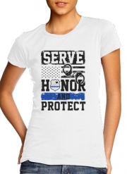 T-Shirt Manche courte cold rond femme Police Serve Honor Protect