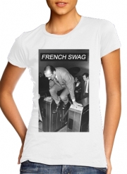 T-Shirt Manche courte cold rond femme President Chirac Metro French Swag