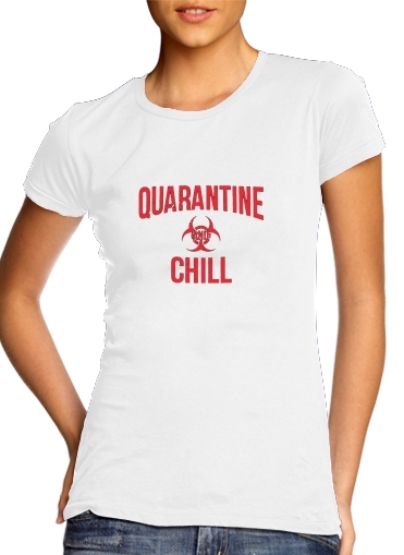 T-Shirt Manche courte cold rond femme Quarantine And Chill