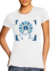 T-Shirt Manche courte cold rond femme Ramadan Kareem Blue