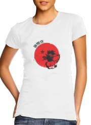 T-Shirt Manche courte cold rond femme Red Sun Young Monkey