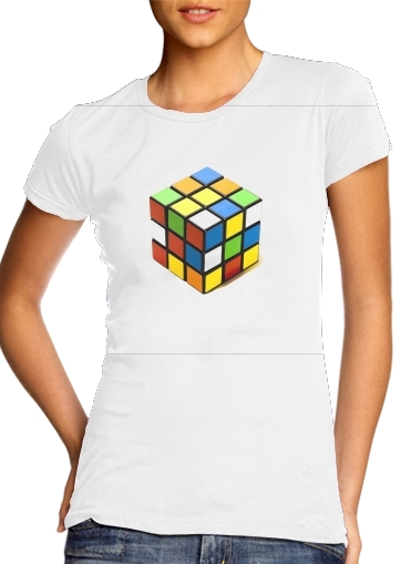T-Shirt Manche courte cold rond femme Rubiks Cube