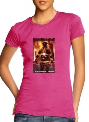 T-Shirt Manche courte cold rond femme Sauver ou perir Pompiers les soldats du feu