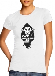 T-Shirt Manche courte cold rond femme Scar Surrounded by idiots