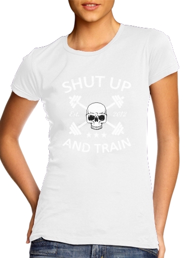 T-Shirt Manche courte cold rond femme Shut Up and Train