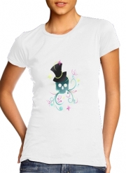 T-Shirt Manche courte cold rond femme Skull Pop Art Disco