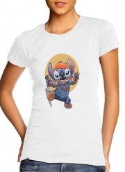 T-Shirt Manche courte cold rond femme Stitch X Chucky Halloween
