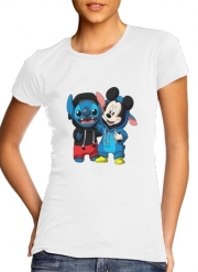 T-Shirt Manche courte cold rond femme Stitch x The mouse