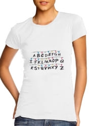 T-Shirt Manche courte cold rond femme Stranger Things Guirlande Alphabet Inspiration