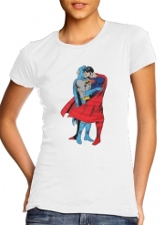 T-Shirt Manche courte cold rond femme Superman And Batman Kissing For Equality