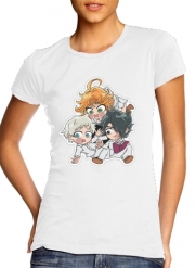 T-Shirt Manche courte cold rond femme The Promised Neverland - Emma, Ray, Norman Chibi