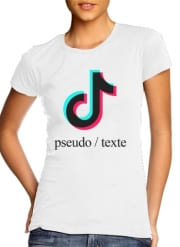 T-Shirt Manche courte cold rond femme Tiktok personnalisable avec pseudo / texte