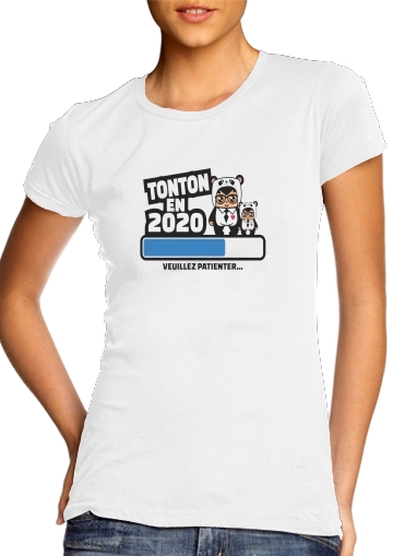 T-Shirt Manche courte cold rond femme Tonton en 2020 Cadeau Annonce naissance
