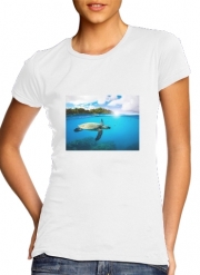 T-Shirt Manche courte cold rond femme Tropical Paradise