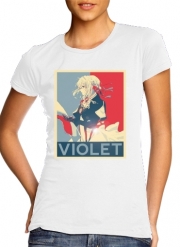 T-Shirt Manche courte cold rond femme Violet Propaganda