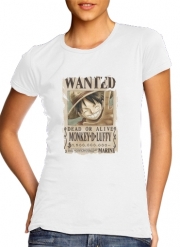 T-Shirt Manche courte cold rond femme Wanted Luffy Pirate