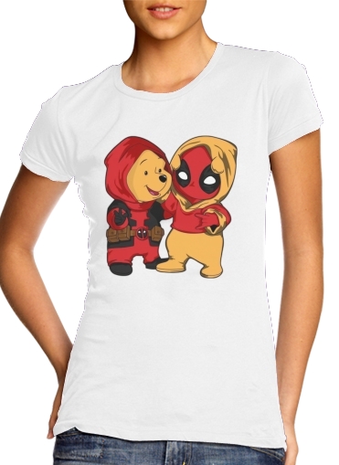 T-Shirt Manche courte cold rond femme Winnnie the Pooh x Deadpool