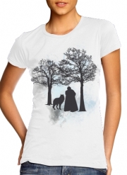 T-Shirt Manche courte cold rond femme Wolf Snow