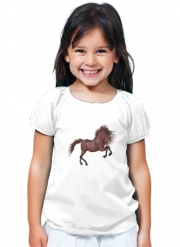 T-Shirt Fille A Horse In The Sunset