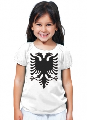 T-Shirt Fille Albanie Painting Flag