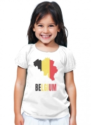 T-Shirt Fille Drapeau Belgique