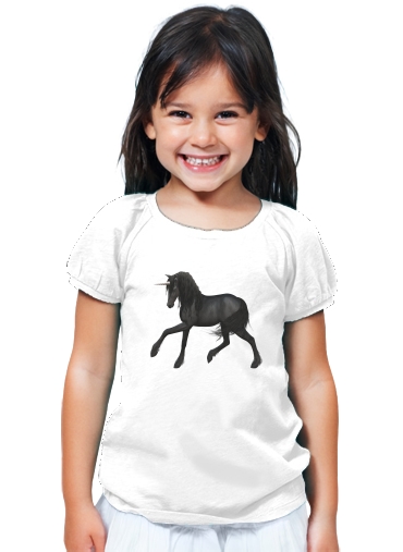 T-Shirt Fille Black Unicorn