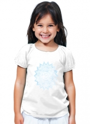 T-Shirt Fille Bohemian Flower Mandala in Blue