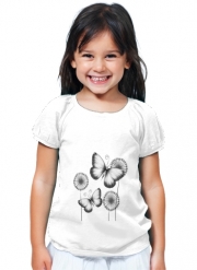 T-Shirt Fille Butterflies Dandelion