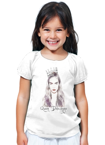 T-Shirt Fille Cara Delevingne Queen Art