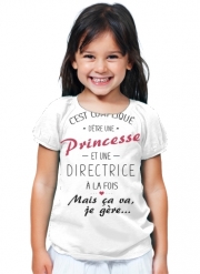 T-Shirt Fille C'est compliqué d’être une princesse et une directrice