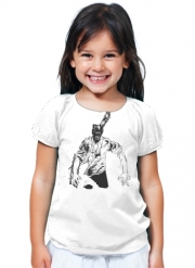 T-Shirt Fille chainsaw man black and white