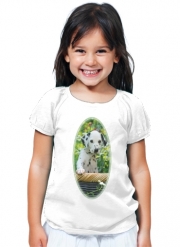 T-Shirt Fille chiot dalmatien dans un panier