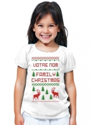 T-Shirt Fille Esprit de Noel avec nom personnalisable