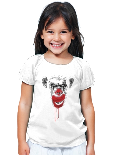 T-Shirt Fille Evil Monkey Clown