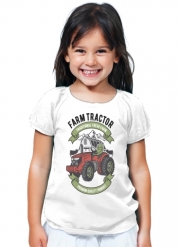 T-Shirt Fille Tracteur dans la ferme