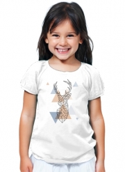 T-Shirt Fille Geometric head of the deer