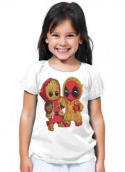 T-Shirt Fille Groot x Deadpool