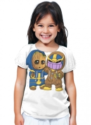 T-Shirt Fille Groot x Thanos