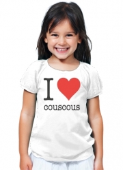 T-Shirt Fille I love couscous - Plat Boulette
