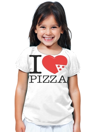 T-Shirt Fille I love Pizza